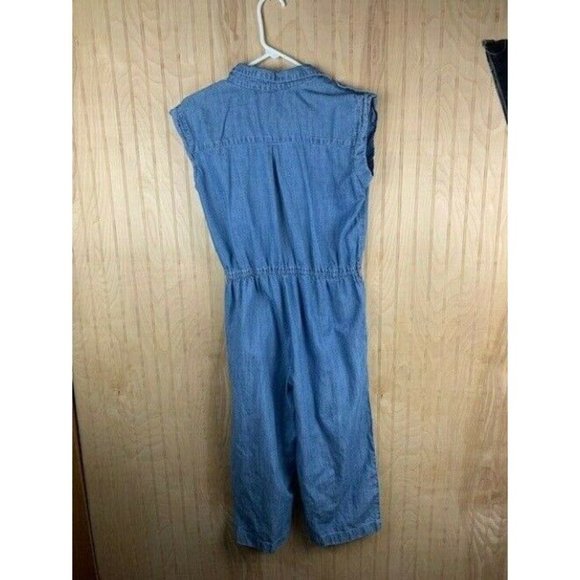 Spense Size 10 Petite Womens Crop Jumpsuit Light Wash Elastic Waist Shor… - Picture 7 of 7